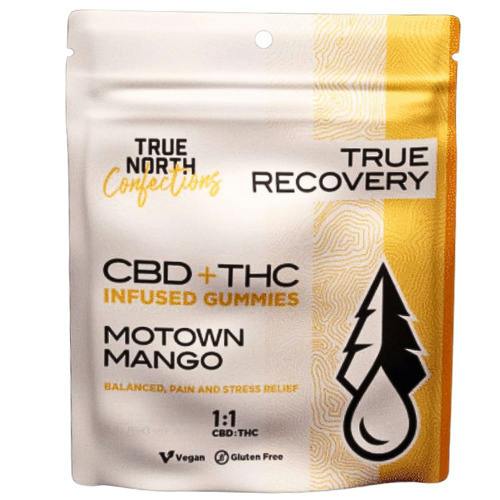 True North Collective Motown Mango Vegan Gummies 100mg THC : 100mg CBD