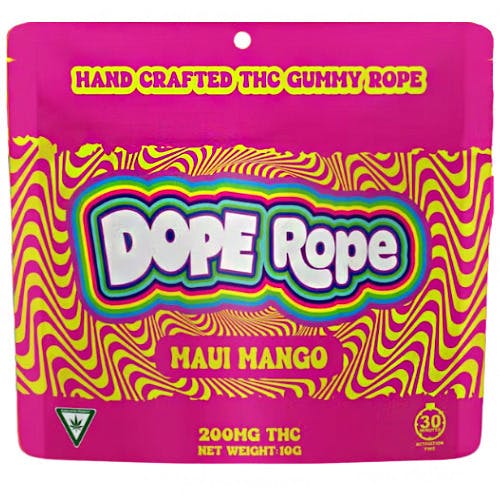 Dope Rope Maui Mango Gummy Rope 200mg THC at The Fire Station - Iron River