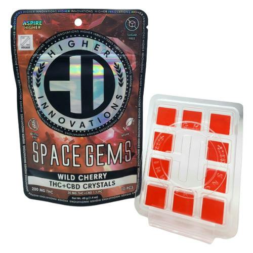 Higher Innovations Wild Cherry Space Gems 200mg THC : 200mg CBD