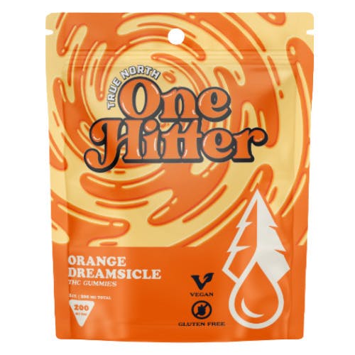 True North Collective Orange Dreamsicle Vegan One Hitter Gummy 200mg THC at The Fire Station - Ishpeming