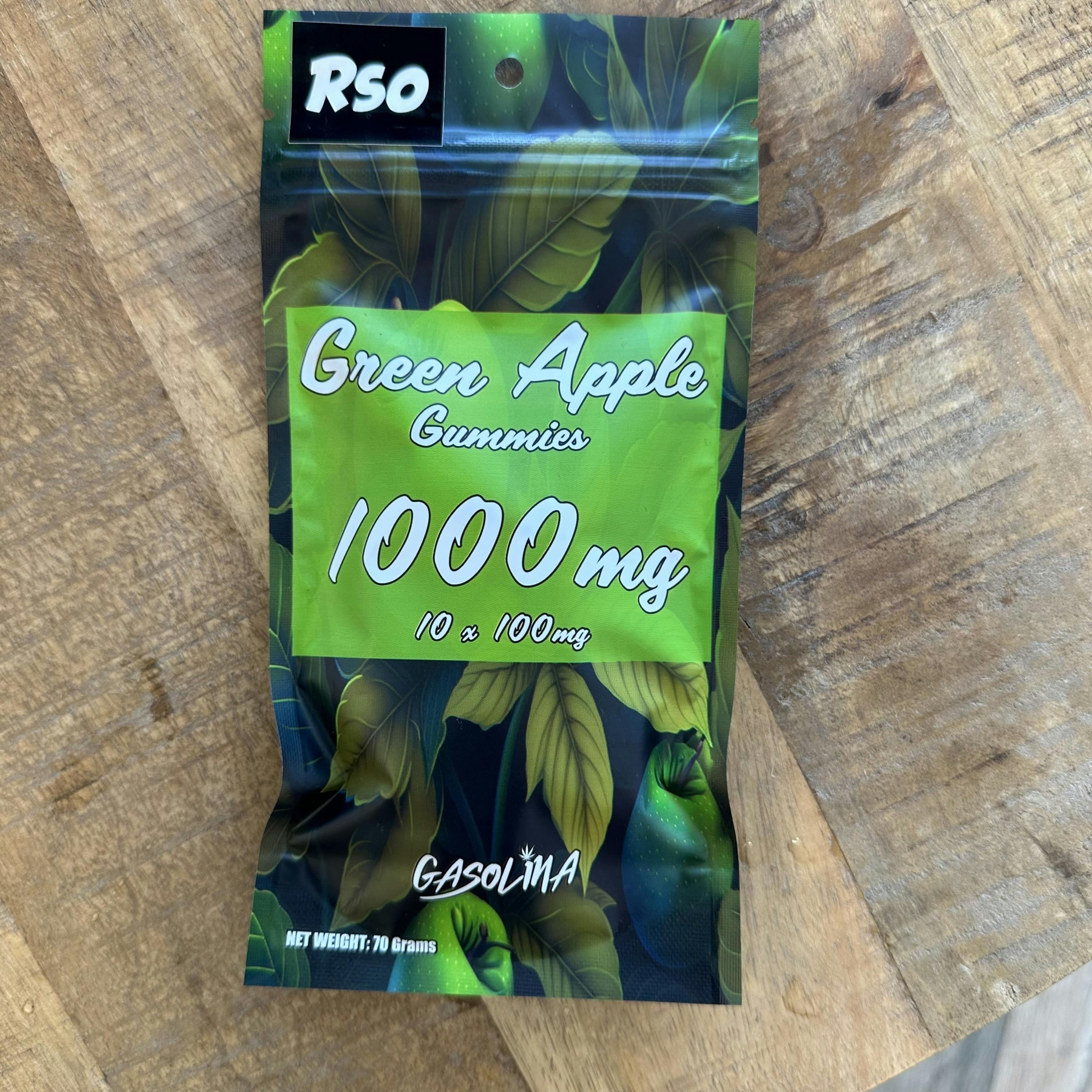 Gasolina RSO Gummies 1000mg - Green Apple