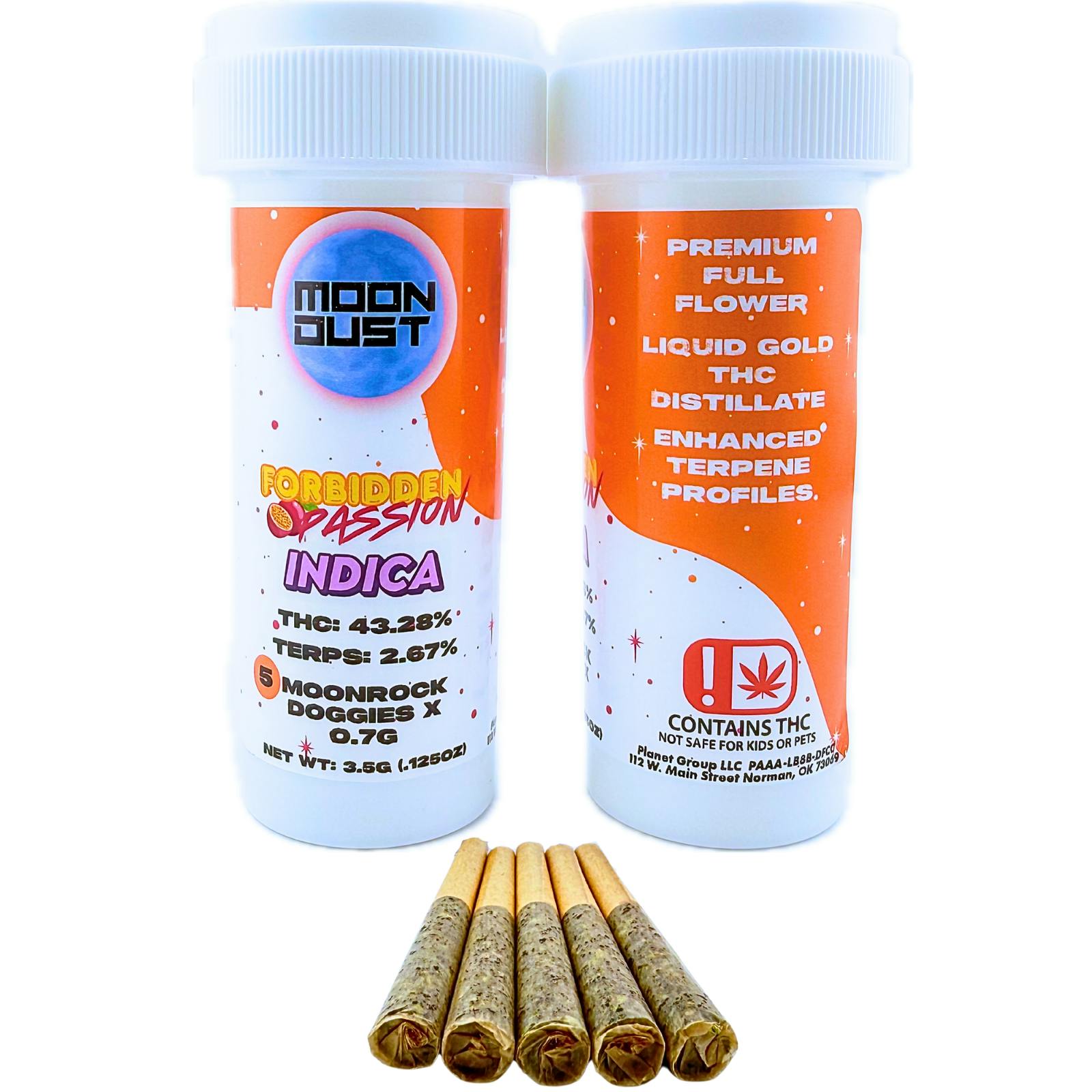 Moon Rock | Forbidden Passion | Infused Joint | 0.7g each | 5pk