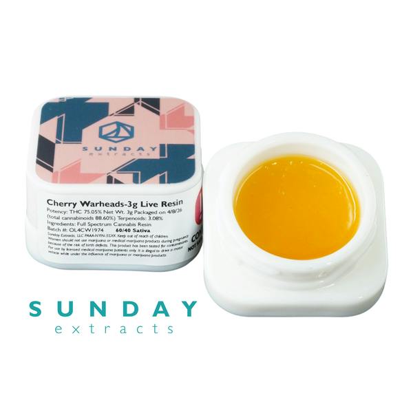 Sunday Live Resin 3g - Cherry Warheads