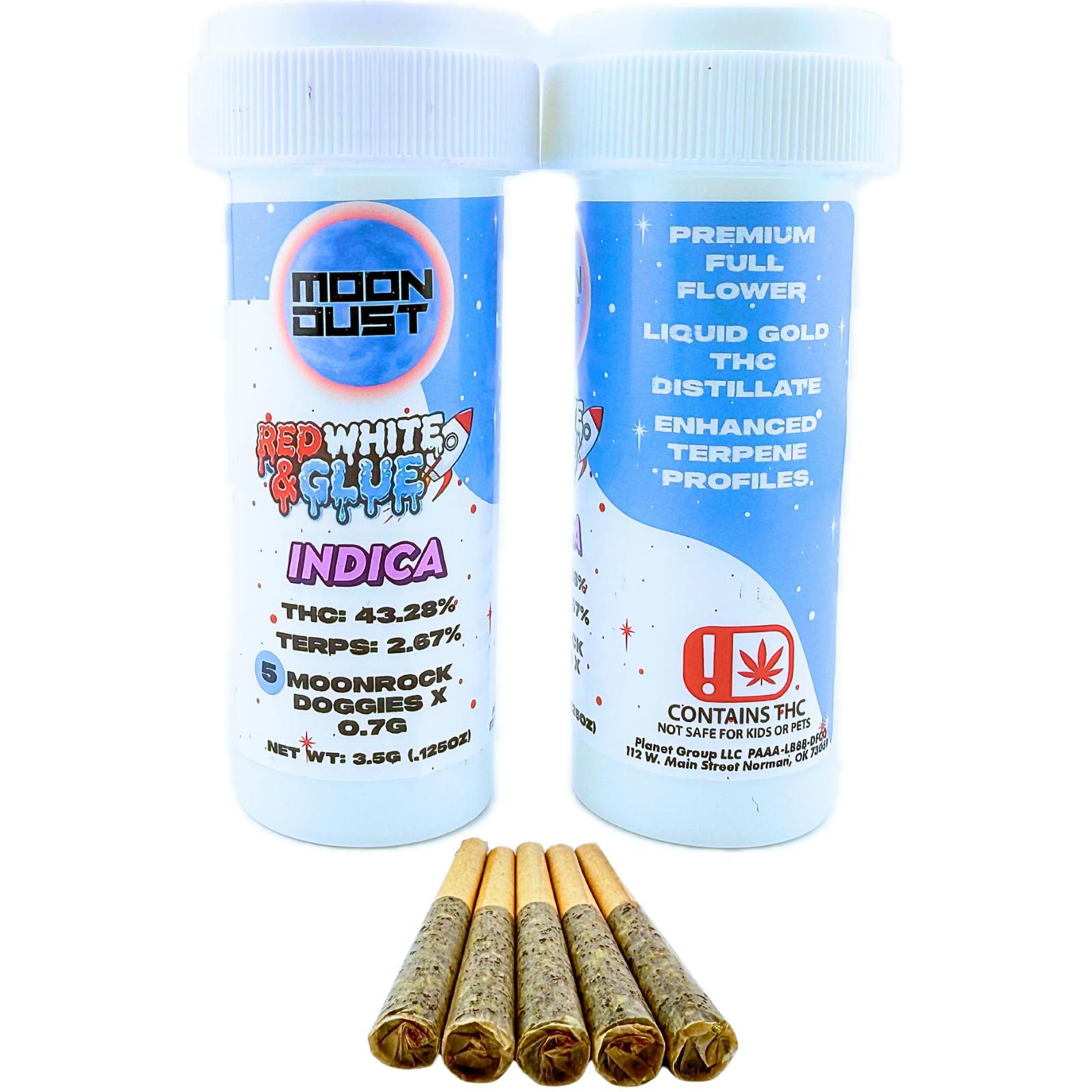 Moon Dust Doggies 5pk - Red White & Glue