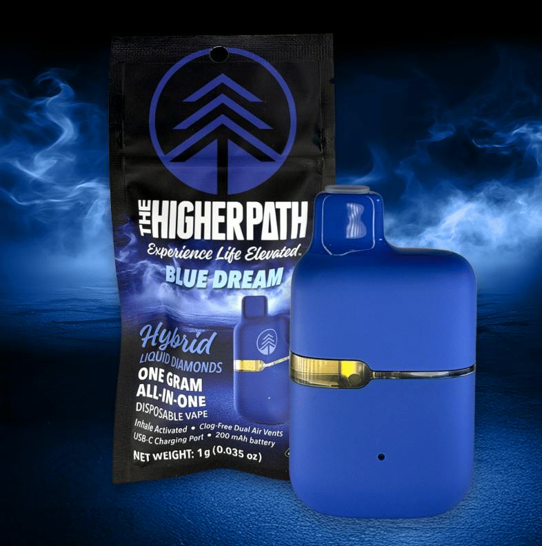 THE HIGHER PATH - $40 BLUE DREAM LIQUID DIAMONDS ALL IN ONE VAPE - 1 G - BLUE DREAM LIQUID DIAMON...