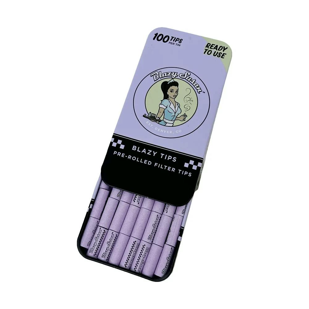 BLAZY SUSAN - BLAZY SUSAN PRE-ROLLED TIPS 100 COUNT PURPLE TIN - BLAZY SUSAN PRE-ROLLED TIPS 100 ... at The Higher Path Dispensary and Delivery