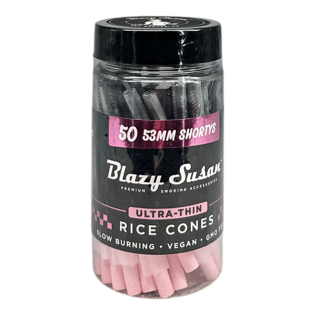 BLAZY SUSAN - SHORTY'S ULTRA THIN RICE PAPER 50 PACK JAR 53MM - SHORTY'S ULTRA THIN RICE PAPER 50...