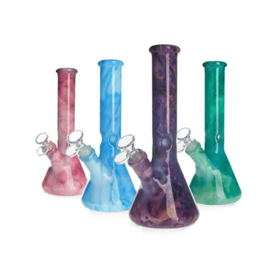 THE HIGHER PATH - MARBLE BEAKER BONG - MARBLE CYLINDER BONG