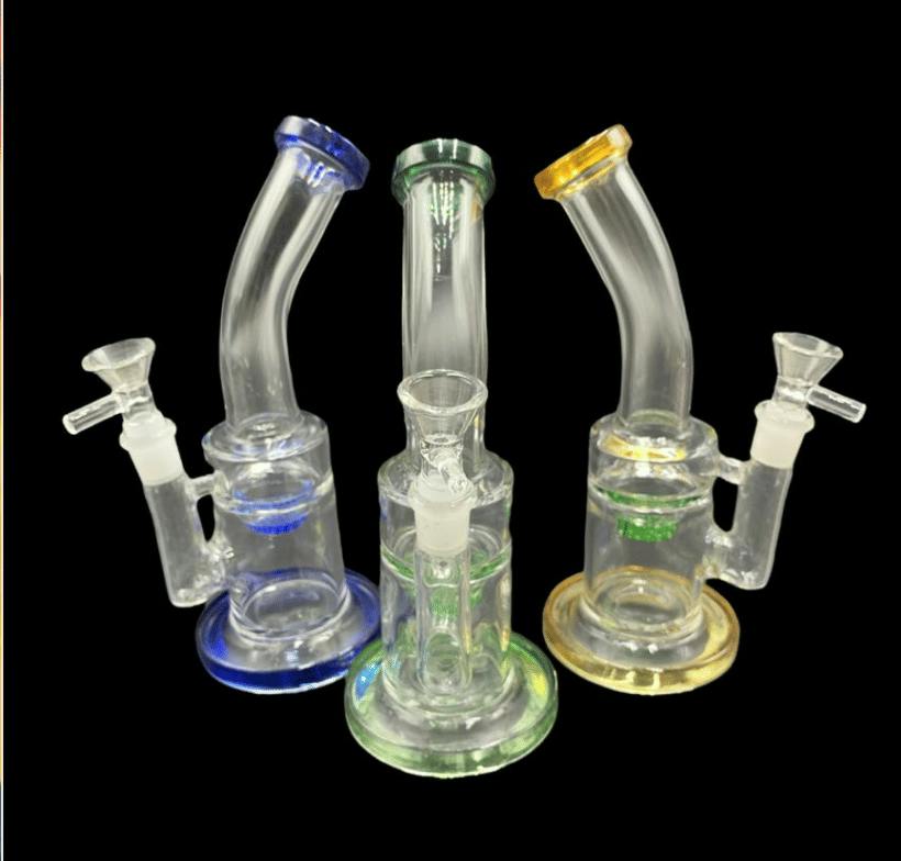 THE HIGHER PATH - 8" COLOR RIM WATER BONG - 8" COLOR RIM WATER BONG