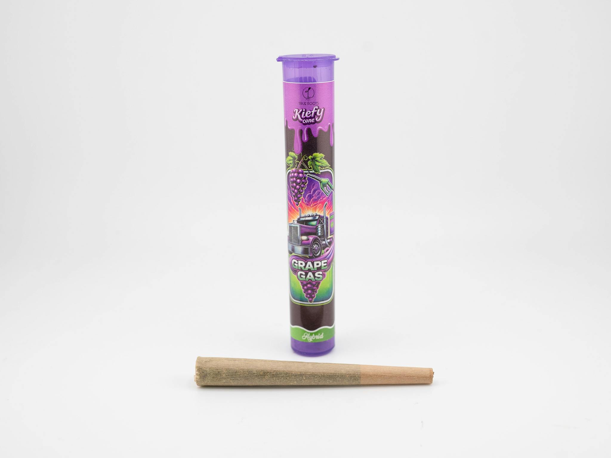 True Roots Kiefy Cone Grape Gas (H) 1g Infused Preroll