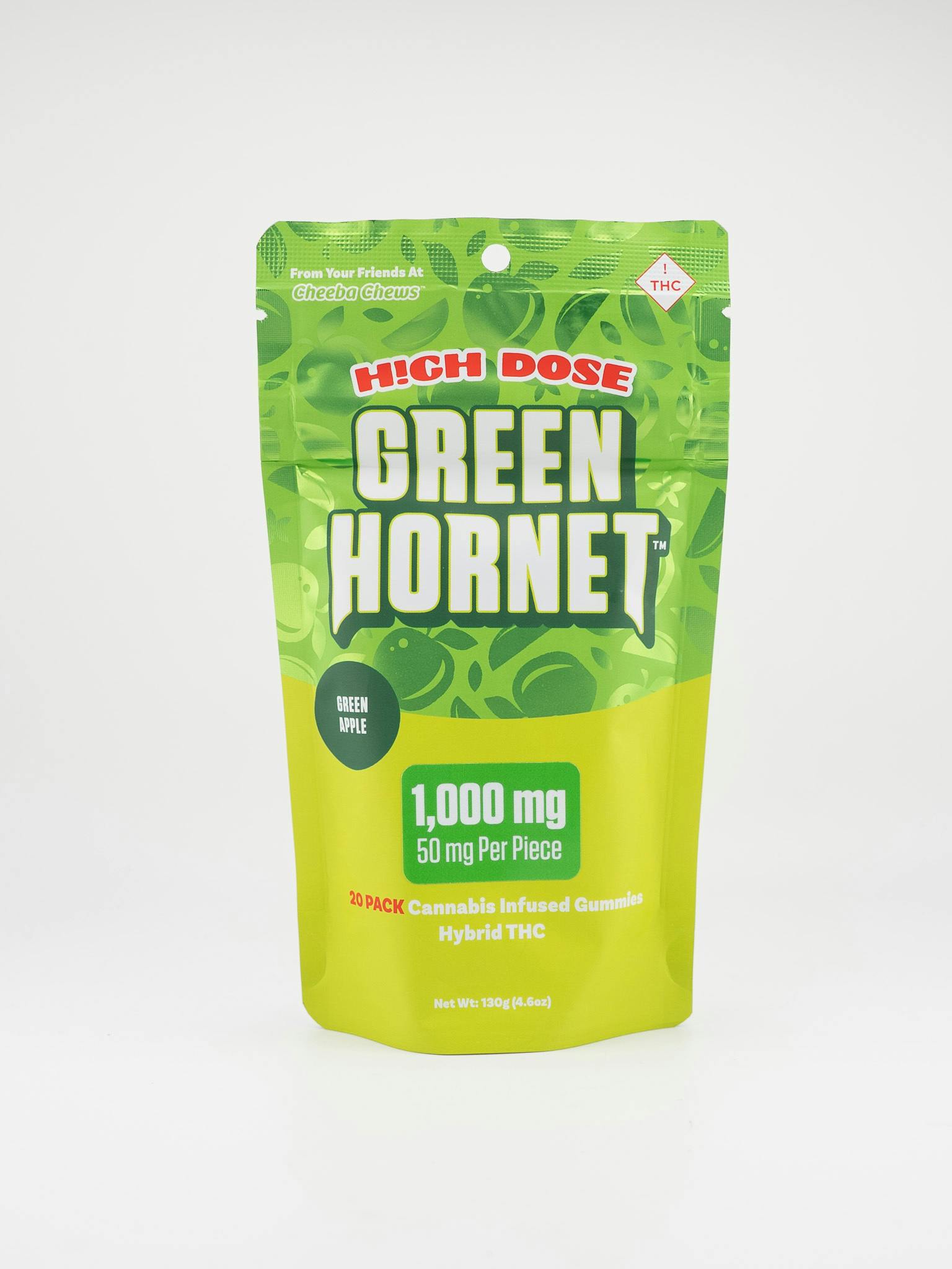 Green Hornet Green Apple (H) 1000mg Gummies MED ONLY