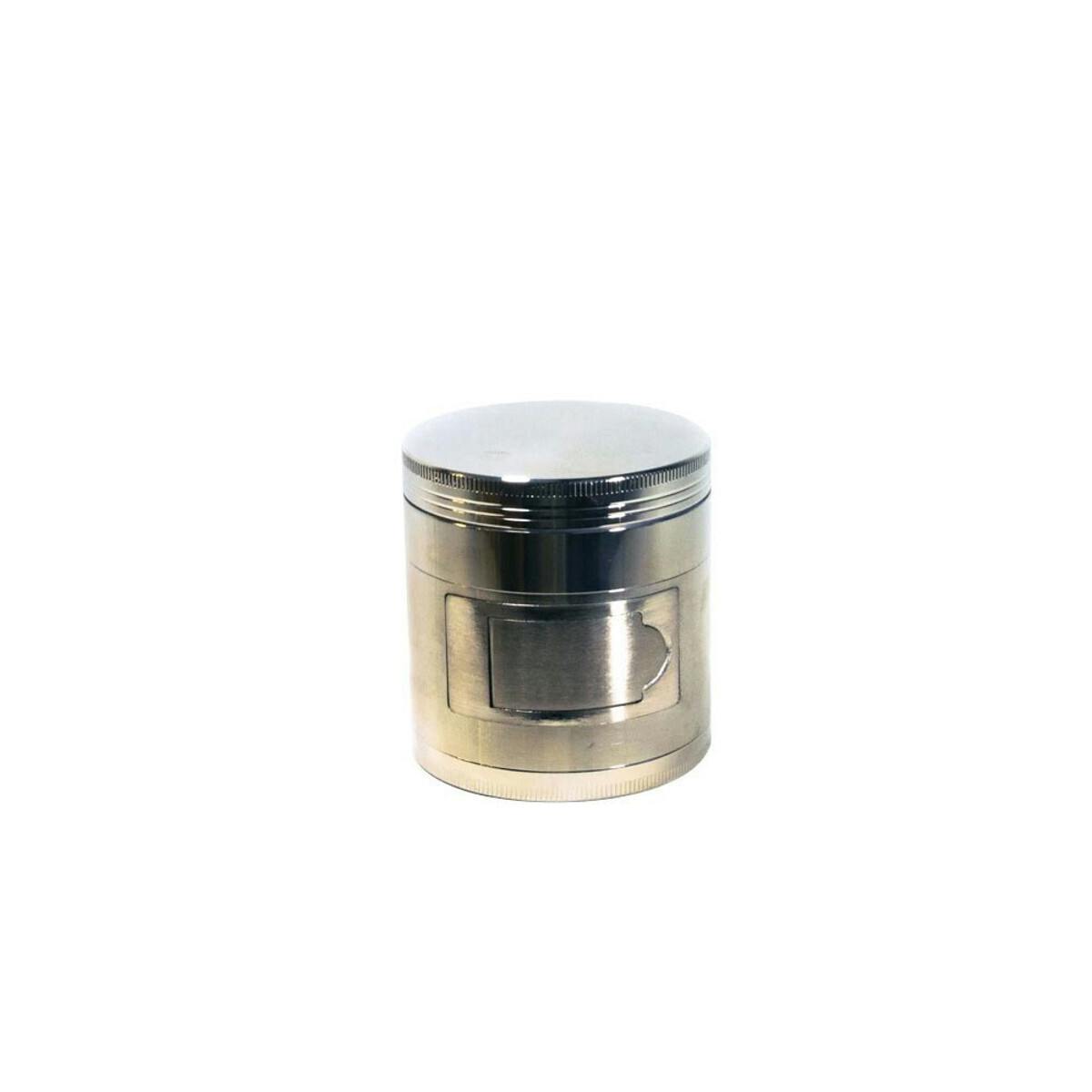 2.5" 4-Piece Grinder with Drawer by Infyniti - Silver