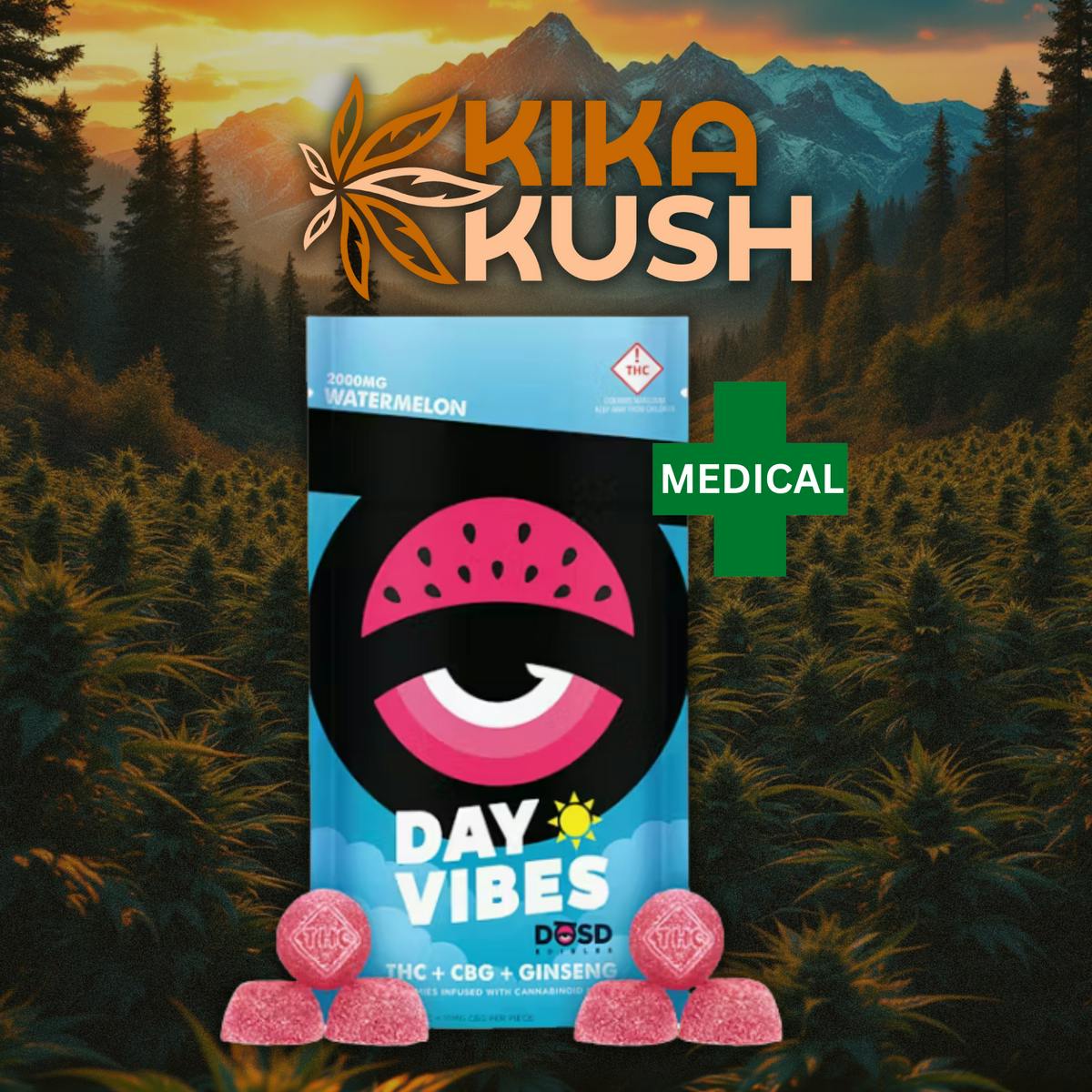 DOSD - Gummies - Day Vibes + CBG Watermelon 2000mg