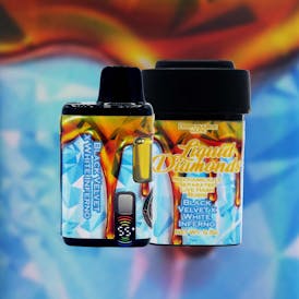 Black Velvet x White Inferno Liquid Diamonds Live Hash Rosin Disposable Vape 0.5g
