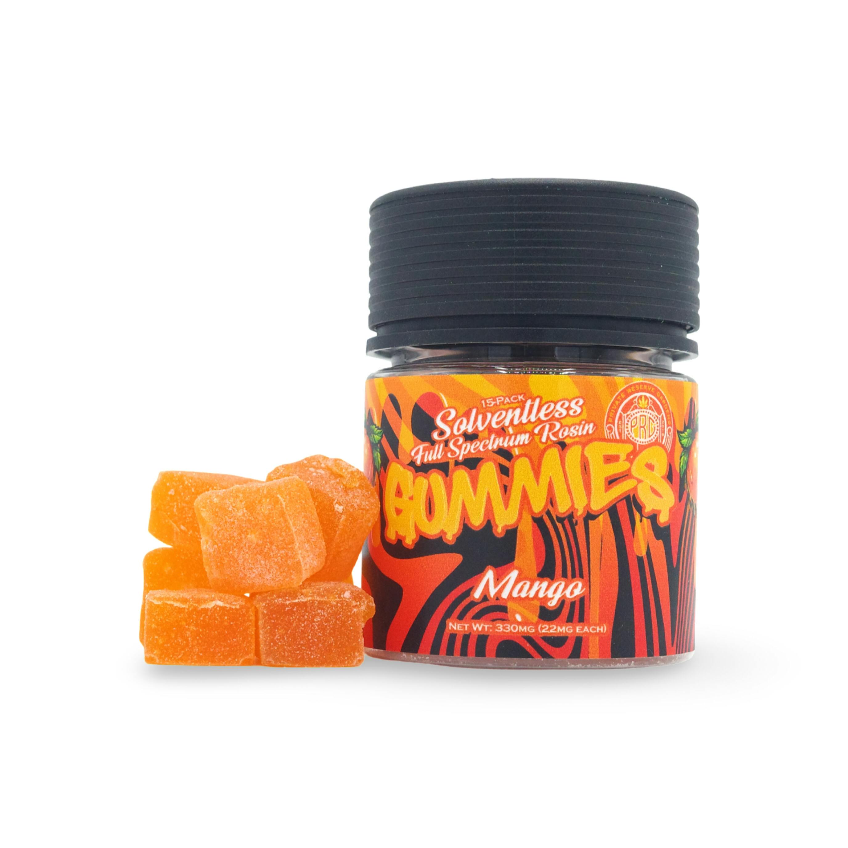 Mango PRG Solventless Live Rosin Gummies 330mg