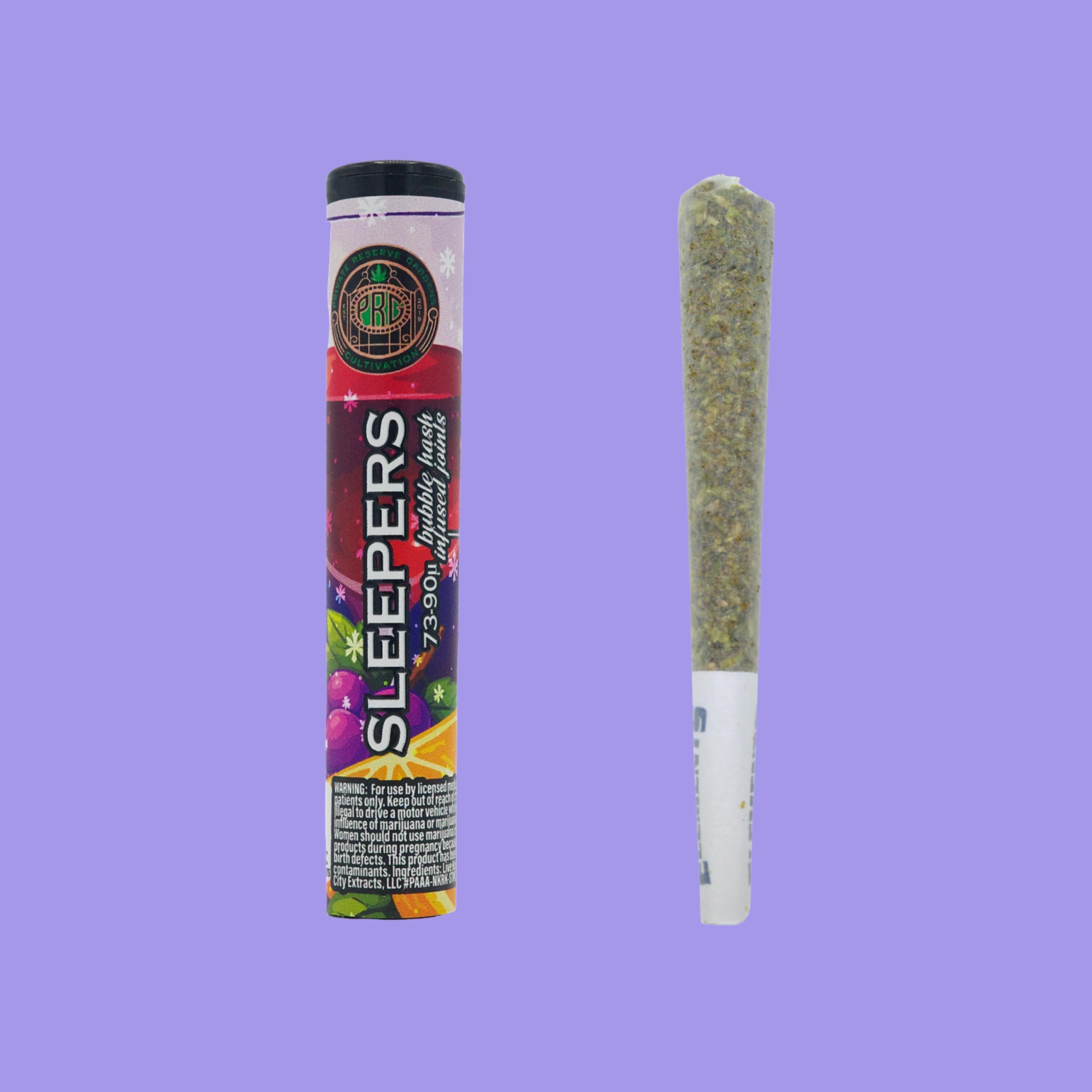 Zangria x Super Cake PRG Sleepers Bubble Hash Infused Pre Roll 1g