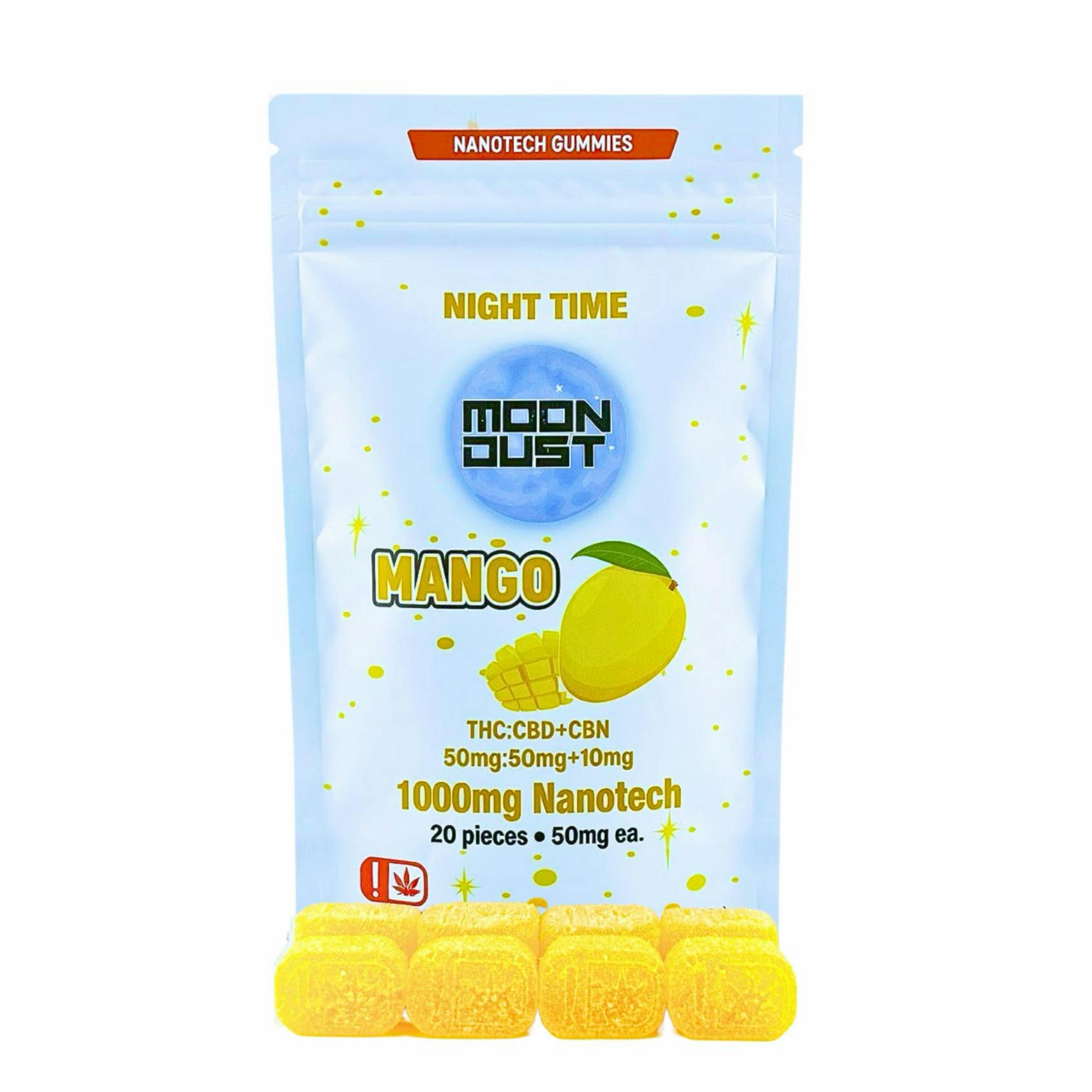 Mango Night Time 1:1+CBN Moon Dust Gummies 1000mg