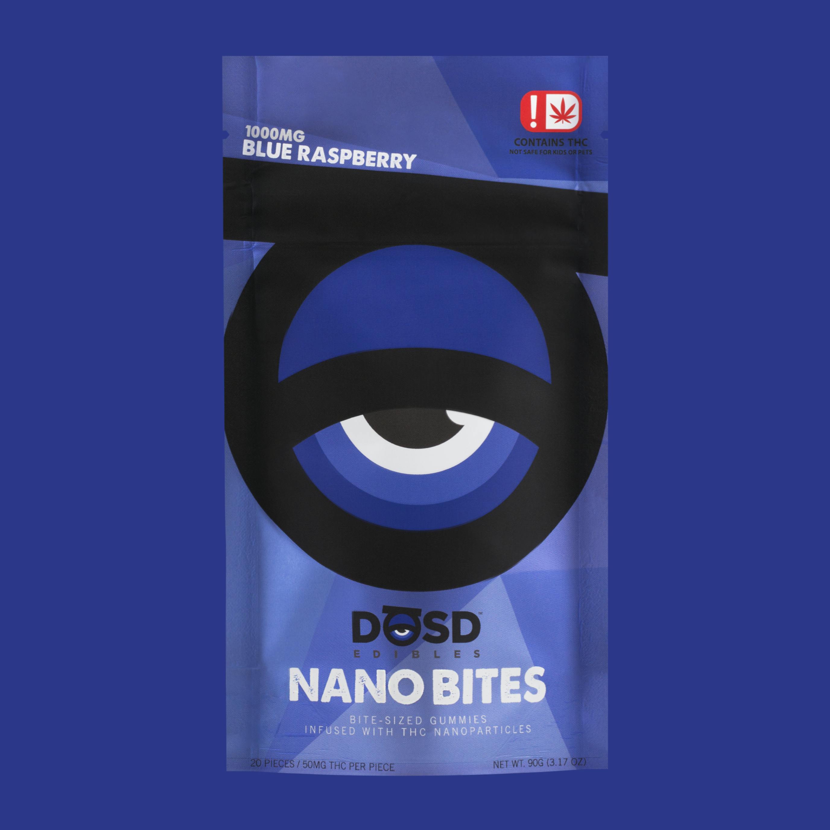 Blue Raspberry Hybrid Nano DOSD Edibles 1000mg