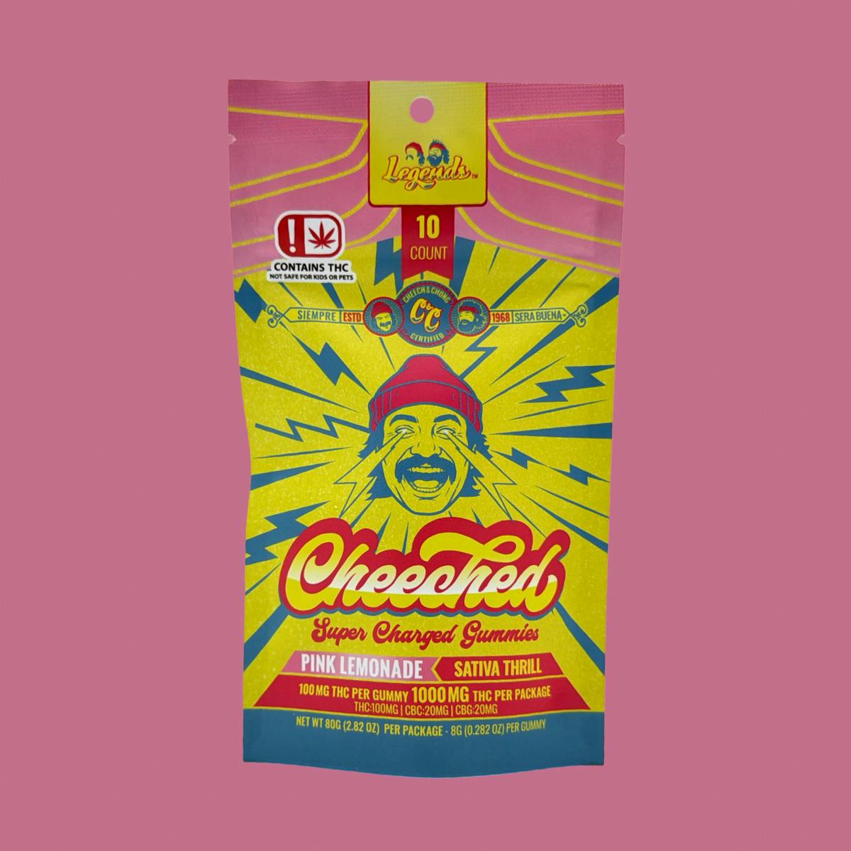 Pink Lemonade Sativa CBG Cheeched Cheech & Chong Edibles 2000mg