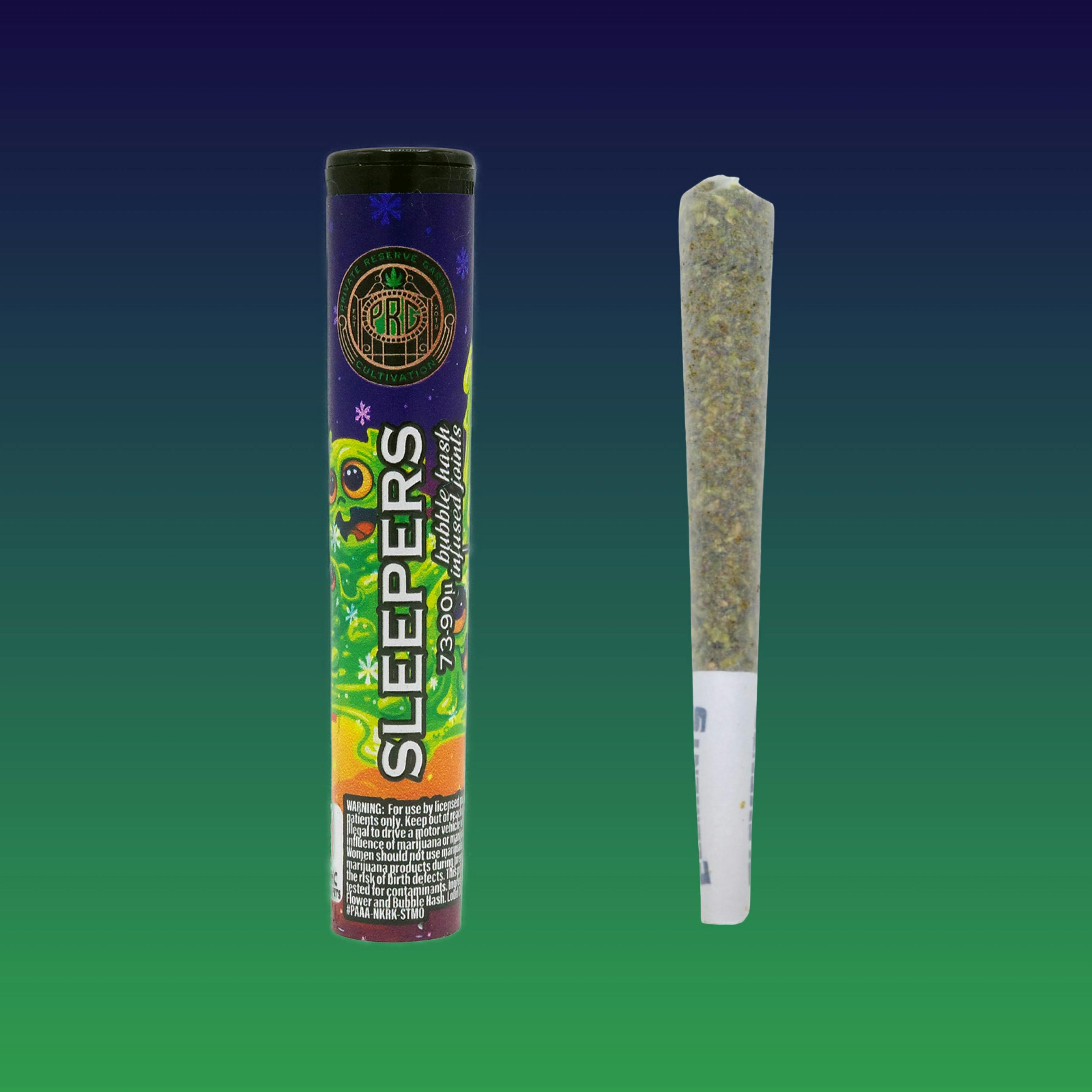 GMO x Black Maple PRG Sleepers Bubble Hash Infused Pre Roll 1g