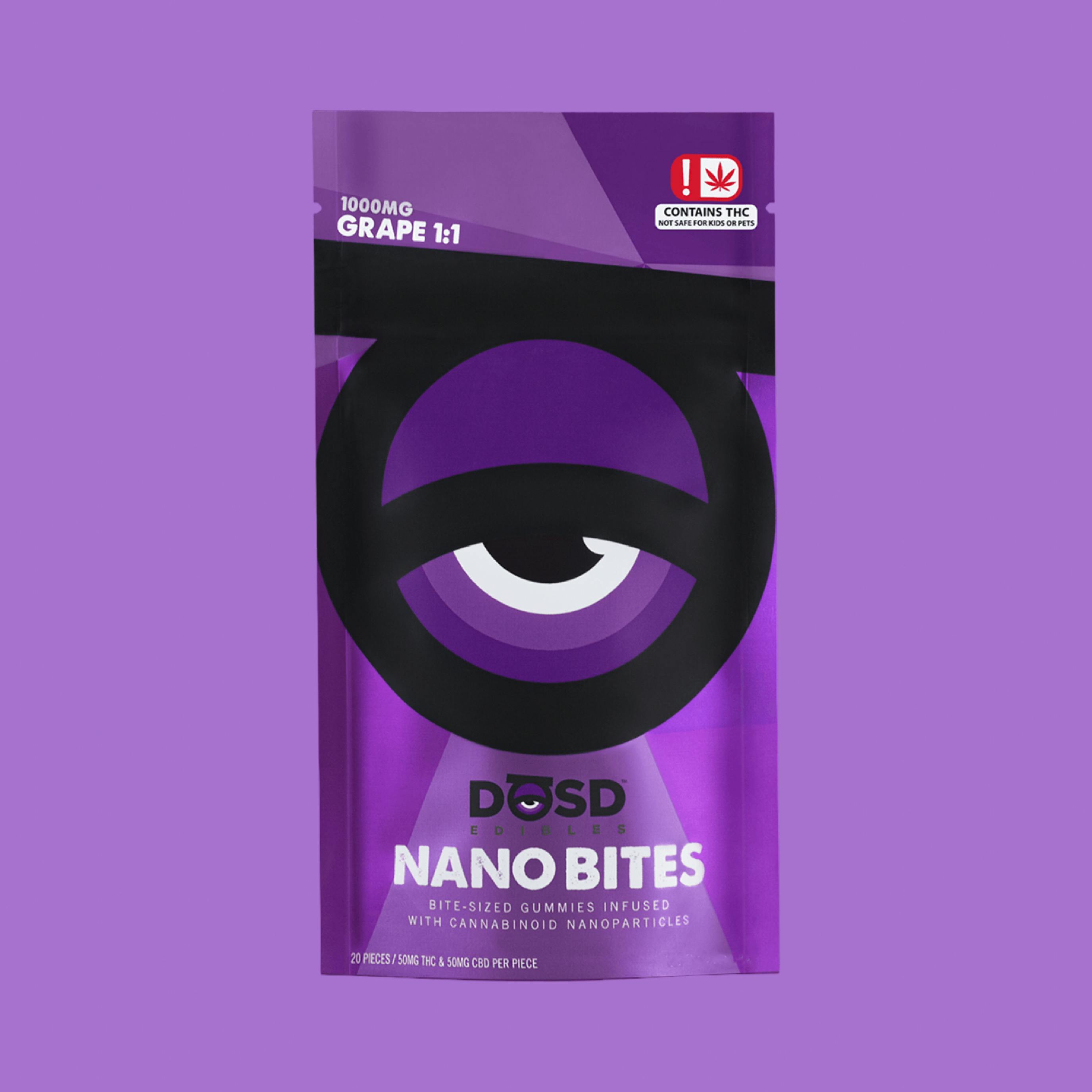 Grape 1:1 Indica Nano DOSD Edibles 1000mg