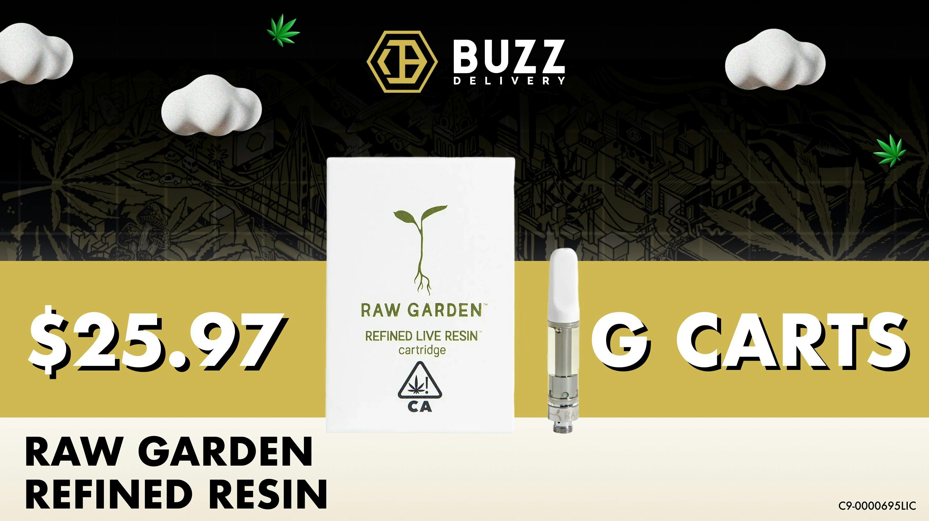 25.97 for 1g Raw Garden Carts at Buzz Delivery Oakland* Weedmaps