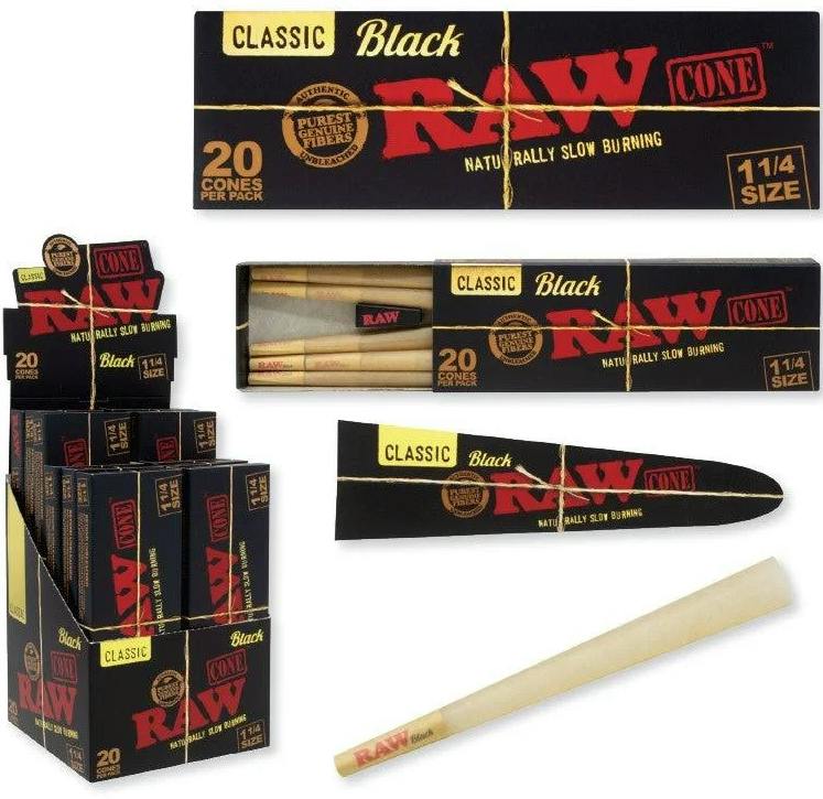 Black Edition 1 1/4 | Cones - One Size - 20 Pack