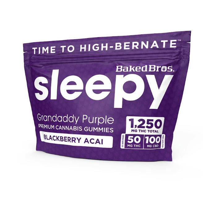 Sleepy Blackberry Acai | 2:1 CBD/THC Gummies - 1250 mg