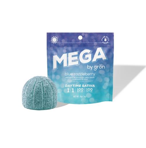 Blue Razzleberry | 1:1 CBG/THC Mega Pearl - 100 mg