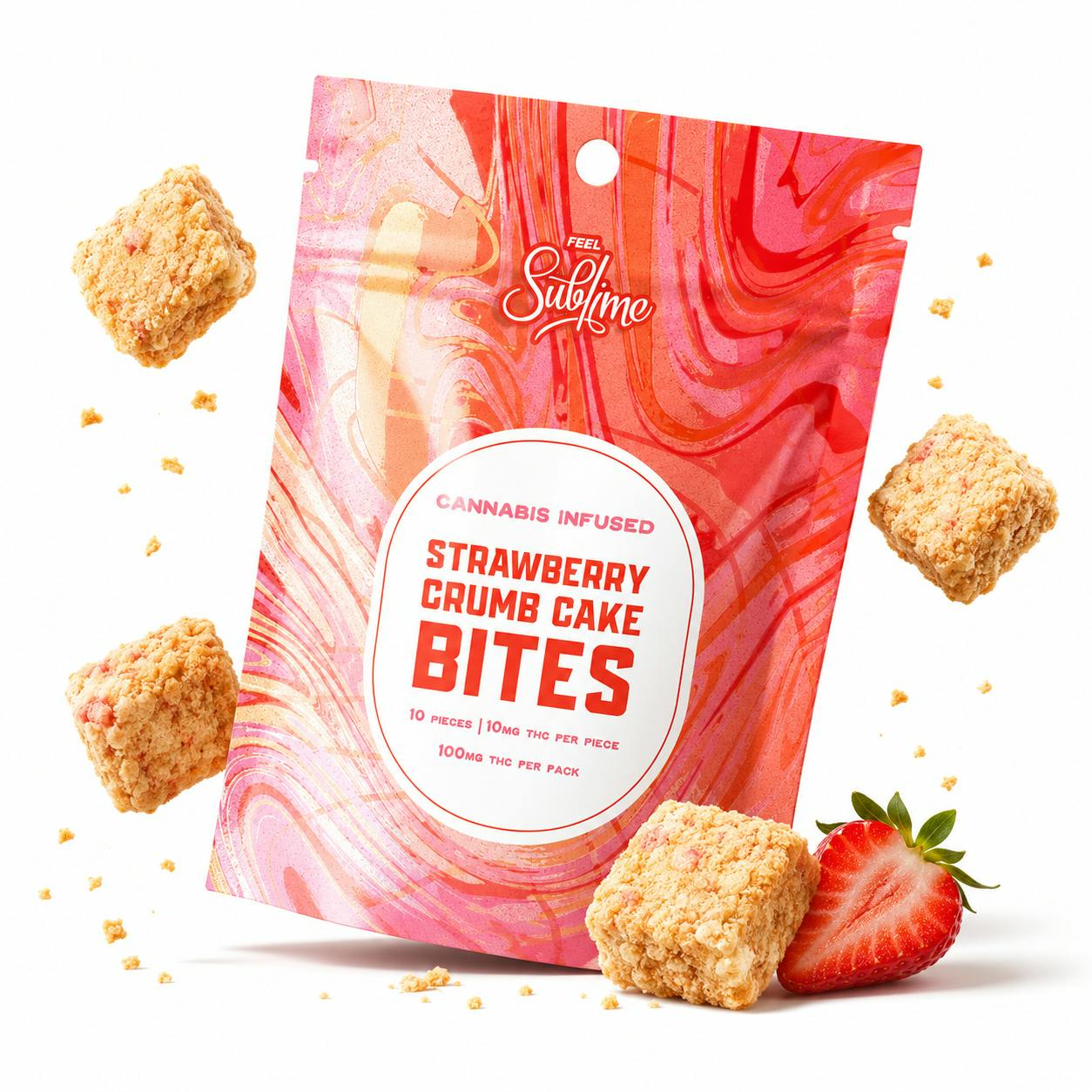 Strawberry Crumb | Cake Bites - 100 mg