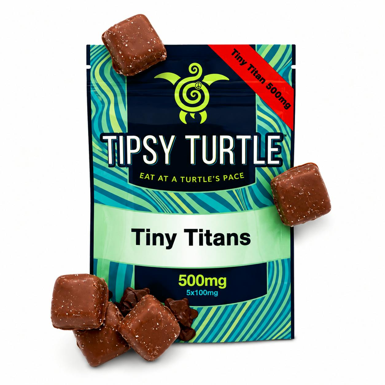 Tiny Titans | Chocolate Turtles - 500 mg - 5 Pack