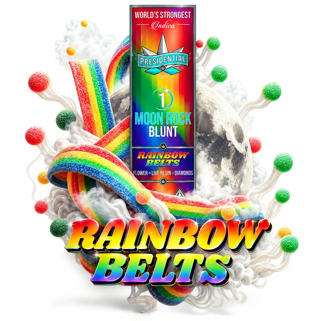 Rainbow Belts | Live Resin Moon Rock Blunt - 1.5 g
