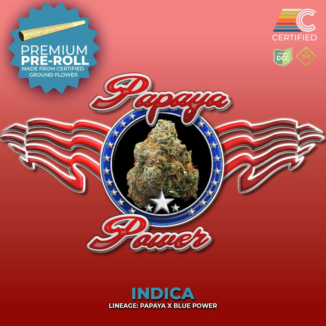 Papaya Power Pre-Roll at Klutch Cannabis Dispensary Canton