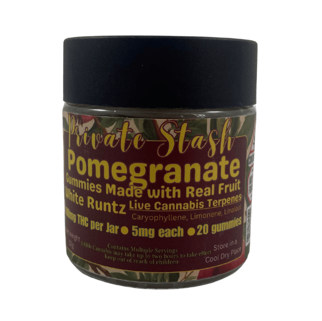 100mg THC Private Stash Gummy: Pomegranate