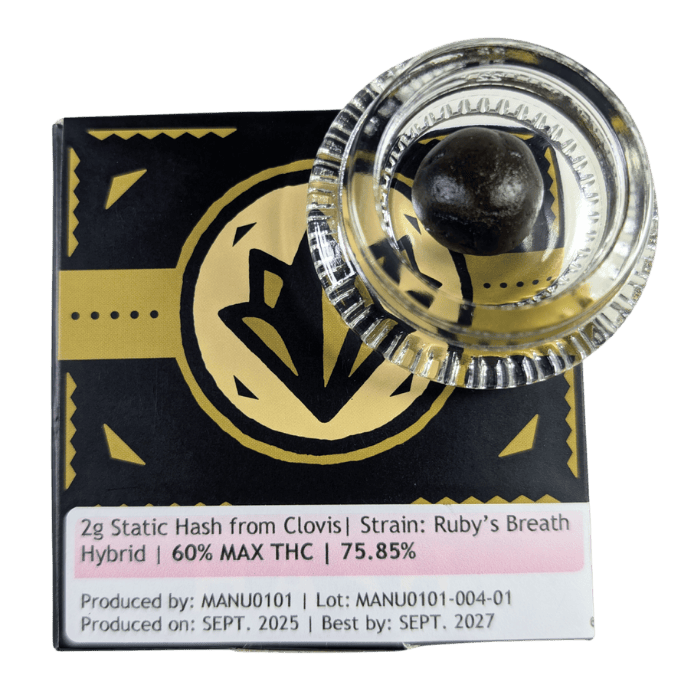2g Static Hash Temple Ball: Ruby's Breath by Clovis at Juana's Garden