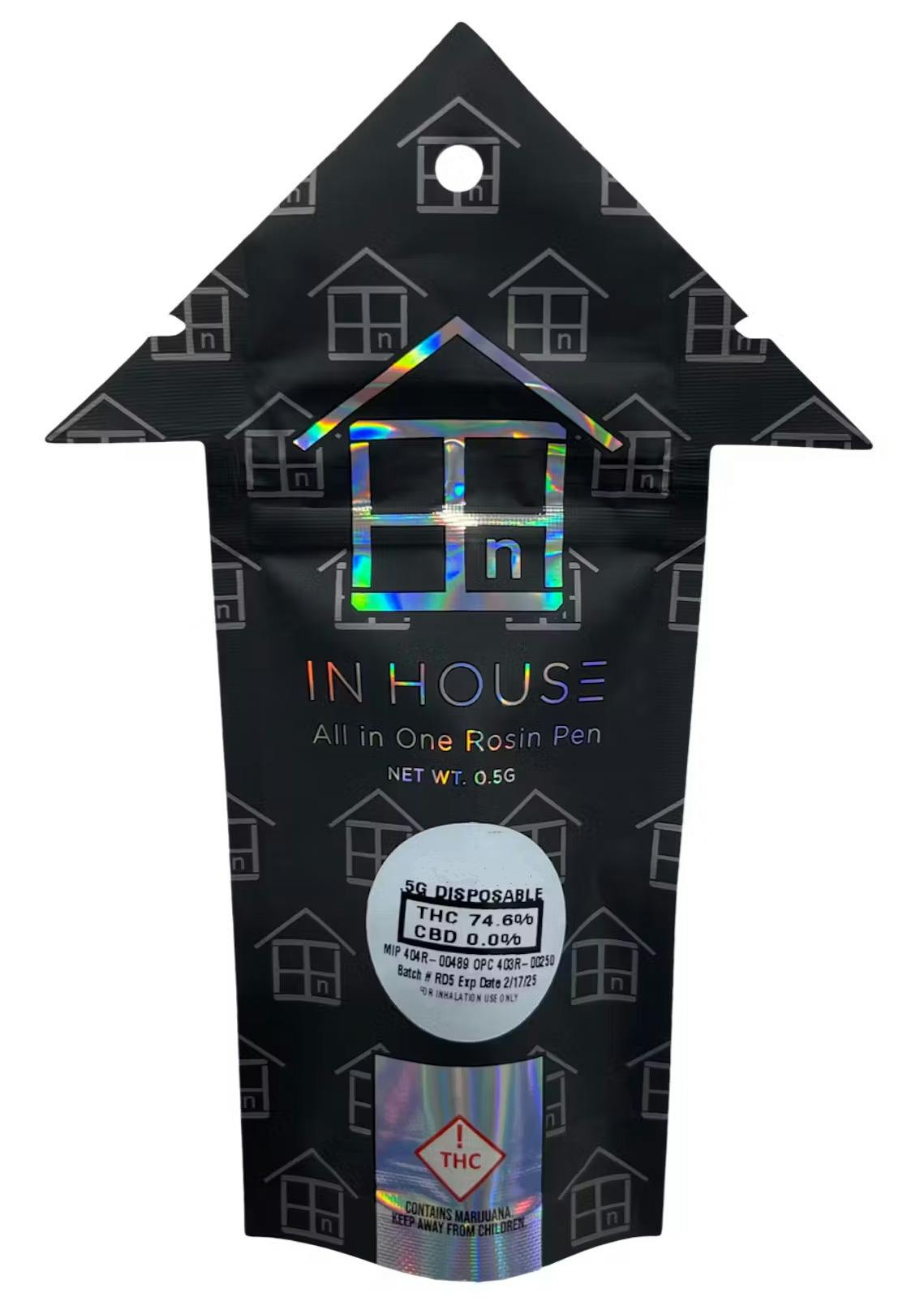 In House Melts Live Rosin Disposable 500mg - Orange Mints