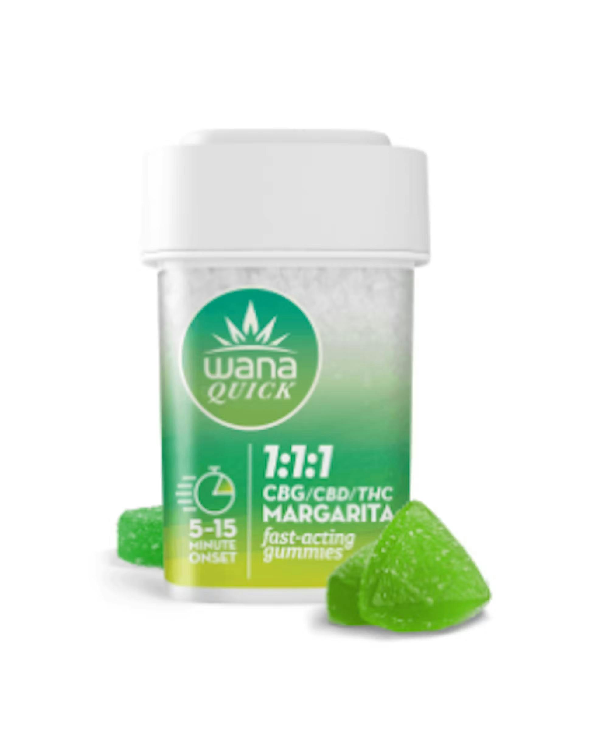 Wana Fast Acting Gummies CBG/CBD/THC 1:1:1 - Margarita