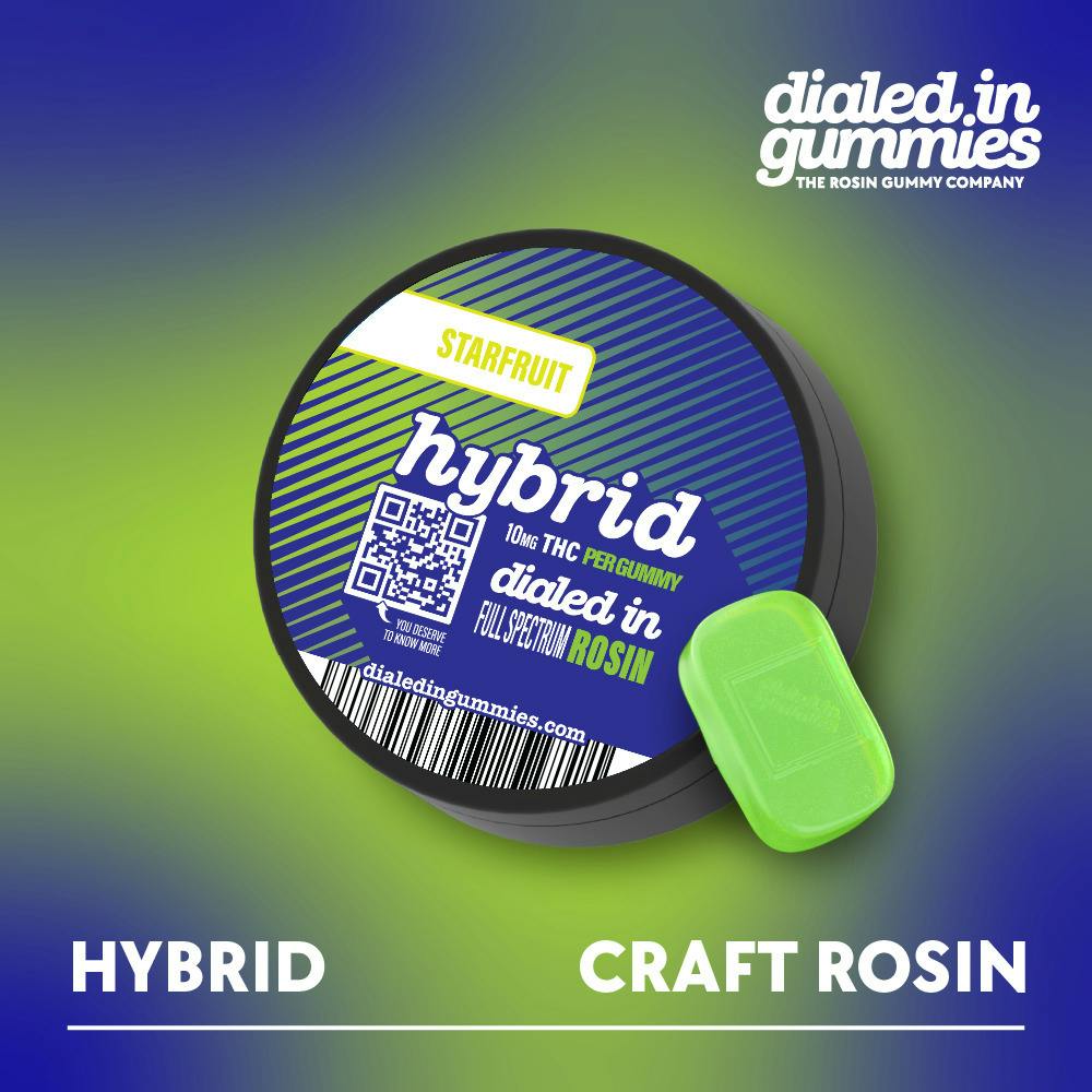 Dialed In Classics Rosin Gummies 100mg - Hybrid Starfruit
