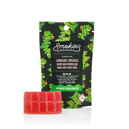 Smokiez Gummies 100mg - Hybrid Sour Watermelon