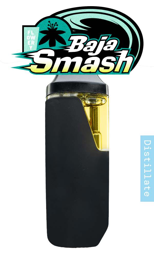 Flowery AIO Distillate Vape 1g - Baja Smash