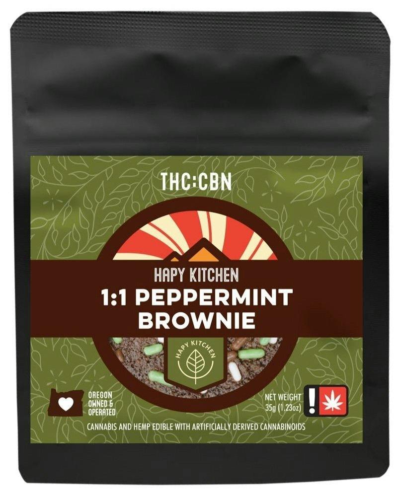 Peppermint Brownie | 200mg 1:1 (THC:CBN) | Hapy Kitchen