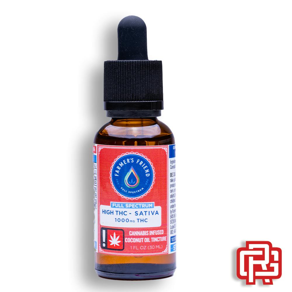 Unflavored Sativa Tincture | 30mL 1000mg (THC) | Farmer's Friend