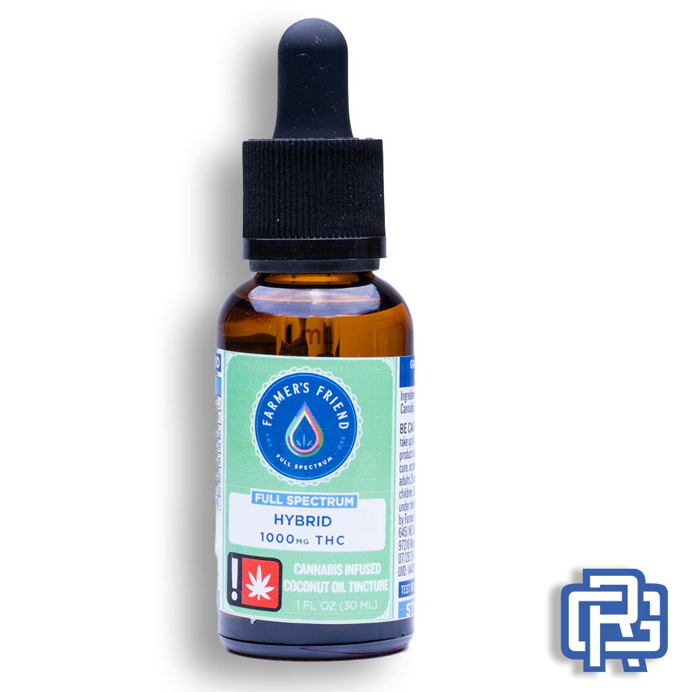 Unflavored Hybrid Tincture | 30mL 1000mg (THC) | Farmer's Friend