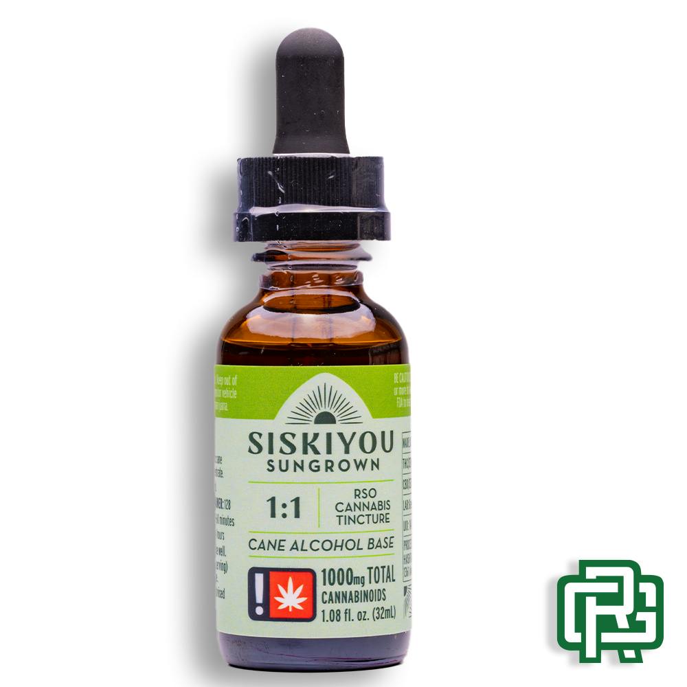Cane Alcohol-base Unflavored Tincture | 32mL 1000mg 1:1 (THC:CBD) (RSO)