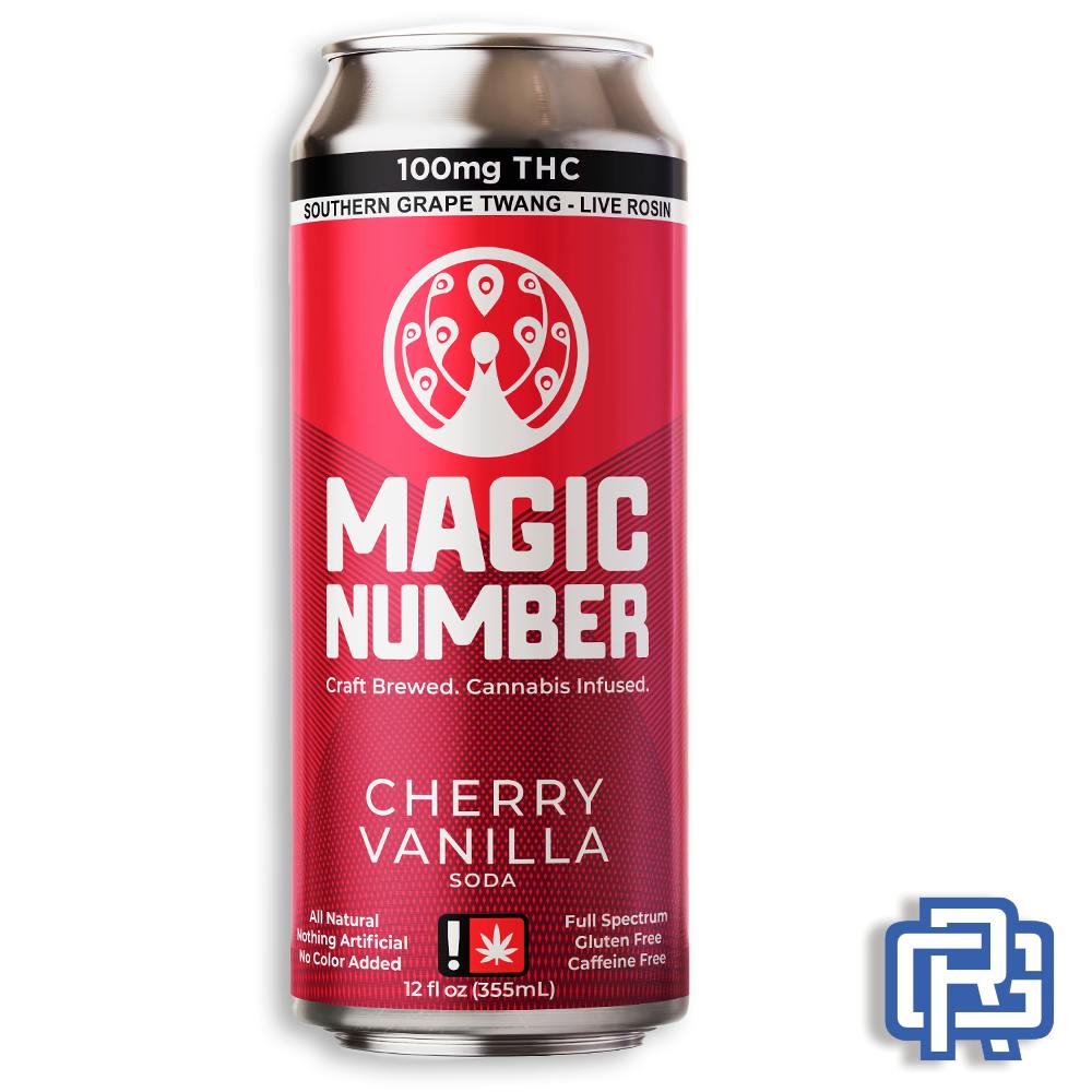 Cherry Vanilla Nano Soda | 12oz 10mg (THC) | Magic Number