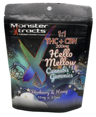 Blueberry Bliss (1:1 THC:CBN) | Monster Xtracts | Gummies (10 pieces) | 200mg by Monster Xtracts