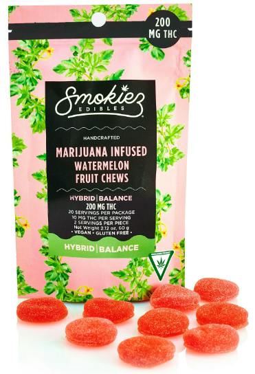 SWEET WATERMELON | SMOKIEZ | FRUIT CHEWS | 200mg by Smokiez Edibles