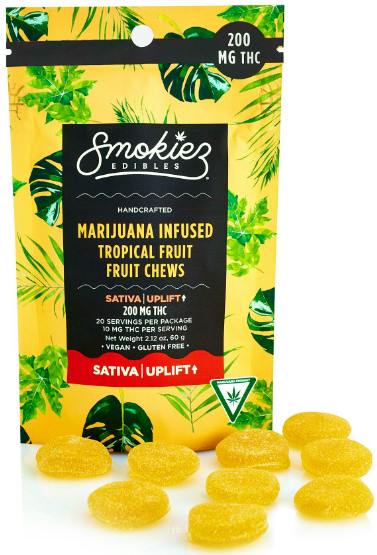 SWEET TROPICAL FRUIT( SATIVA ) | SMOKIEZ | FRUIT CHEWS | 200mg by Smokiez Edibles