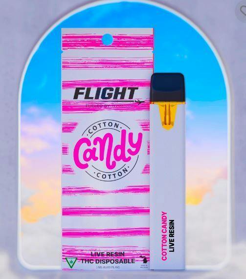 Cotton Candy | Flight | Live Resin Disposable Vape | 1g by Motor City Cannacarts cannabis product