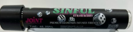 Sinful Strawberry | Casino by Cali-Blaze | Live Resin Infused Tarantula | 1.4G by Cali-Blaze